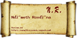 Németh Roxána névjegykártya