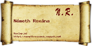 Németh Roxána névjegykártya