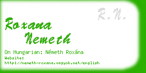 roxana nemeth business card