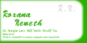 roxana nemeth business card